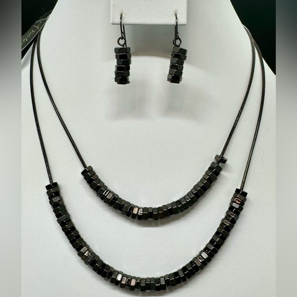 Thalia Sodi Hematite Tone Hematite Bead Necklace & Earrings Set - Picture 4 of 7